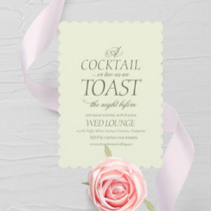 Elegant The Night Before Rococó Wedding Holiday Card