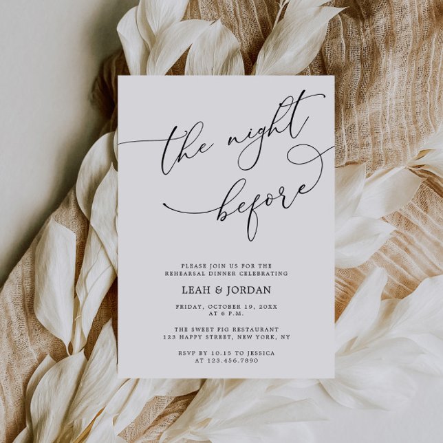 Elegant The Night Before Wedding Rehearsal Dinner Invitation (Creator Uploaded)