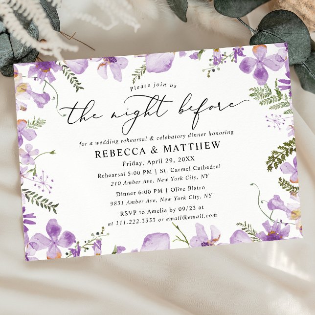 Elegant The Night Before Wedding Rehearsal Dinner Invitation (Creator Uploaded)
