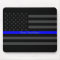 Elegant Thin Blue Line Personalised Black US Flag