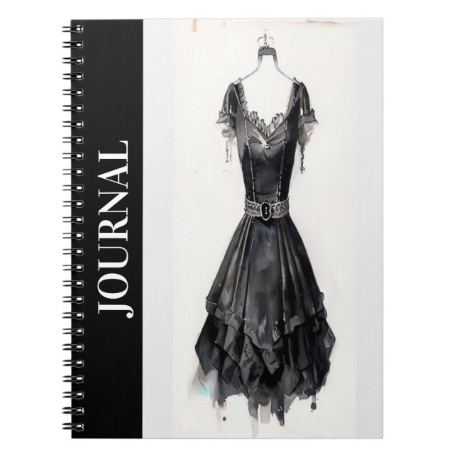 Elegant Thoughts: LBD Journal, Little Black Dress Notebook (Front)