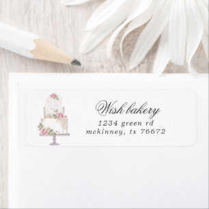 Elegant Three Tier Cake Bakery Return Address