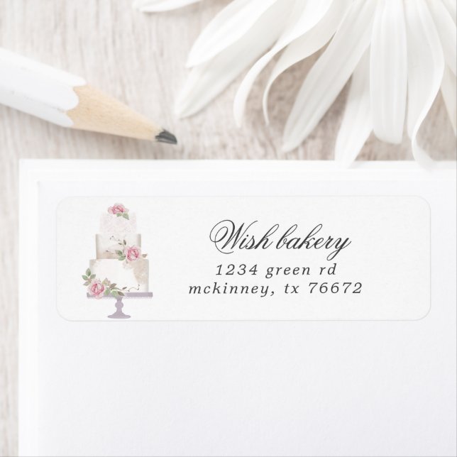 Elegant Three Tier Cake Bakery Return Address (Insitu)