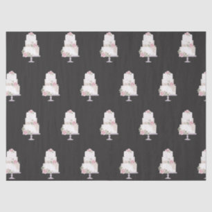 elegant three tier cake bakery tissue paper