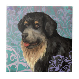 Elegant Tibetan Mastiff Ceramic Tile