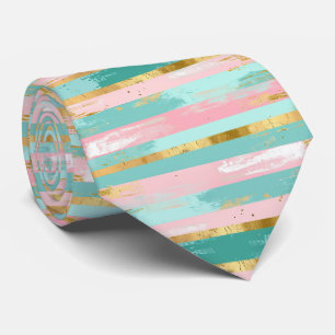 Elegant Tie in Pink and Turquoise
