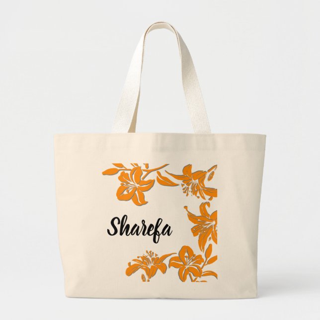 Elegant Tiger Lilly Tote Bag (Front)