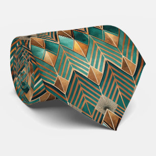 Elegant tiled Art Deco pattern  Tie