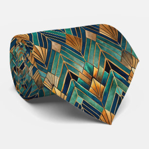 Elegant tiled Art Deco pattern  Tie