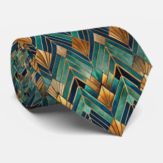 Elegant tiled Art Deco pattern  Tie