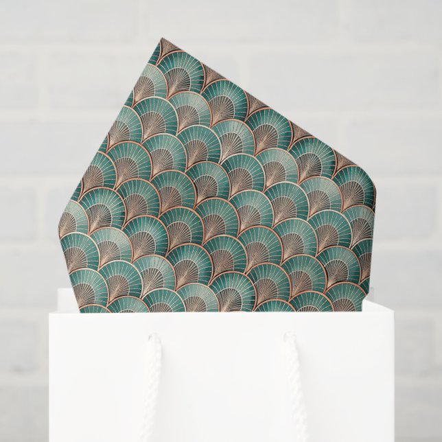 Elegant tiled Art Deco pattern  Tissue Paper (Gift Bag)