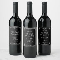 Elegant Till Death Do Us Part Gothic Wedding Wine