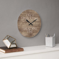 Elegant Time Quote On Faux Wood Grain Pattern