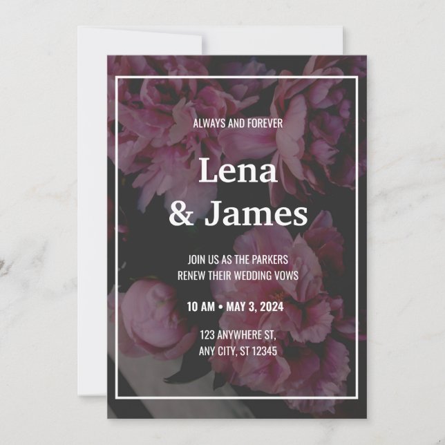 Elegant & Timeless Floral Invitation (Front)