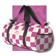Elegant Timeless Name Purple and Cream Check