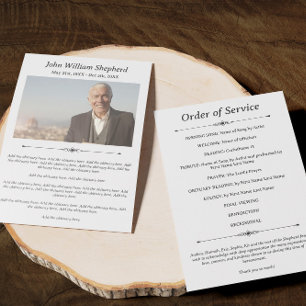 Elegant Timeless Photo Celebrating Life Program Programme