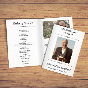 Elegant Timeless Photo Celebrating Life Program Programme