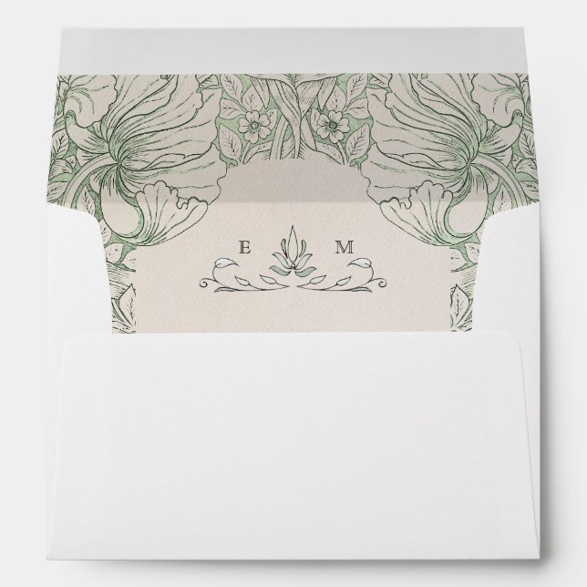 Elegant Timeless Pimpernel William Morris Envelope (Back (Bottom))