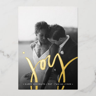 Elegant  Timeless Simple JOY GOLD HOLIDAYS PHOTO