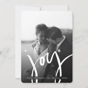 Elegant  Timeless Simple JOY HOLIDAYS PHOTO Holiday Card