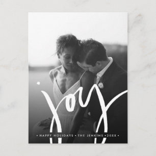 Elegant  Timeless Simple JOY HOLIDAYS PHOTO Postcard