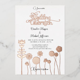 Elegant Timeless Soft Gold Floral Minimalism