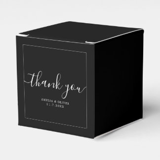 Elegant Timeless Wedding Thank You | Personalized  Favour Box