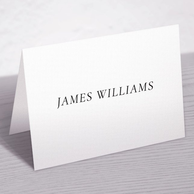 Elegant Timeless White Place Setting Cards (Creator Uploaded)