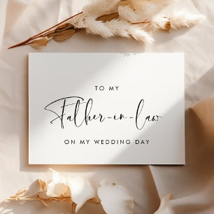 Elegant To my father-in-law wedding day card