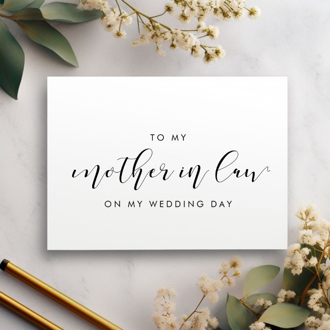 Elegant To my mother-in-law on my wedding day card (Creator Uploaded)