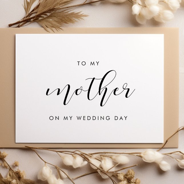 Elegant To my mother on my wedding day card (Creator Uploaded)