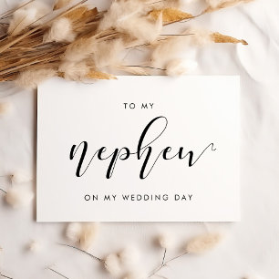 Elegant To my nephew on my wedding day card