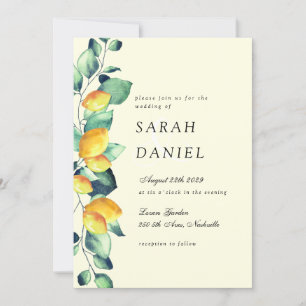 Elegant Toscana Wedding Yellow invitation