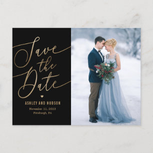 Elegant Touch EDITABLE COLOR Save The Date Postcard