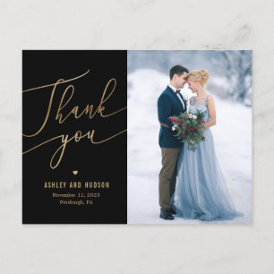 Elegant Touch EDITABLE COLOR Thank You Postcards