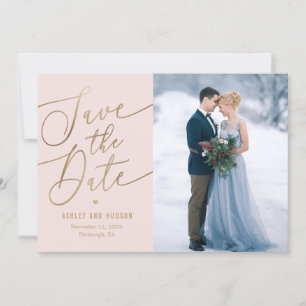 Elegant Touch Editable Colour Save The Date Card