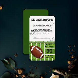 Elegant Touchdown Football Baby Shower Enclosure Card