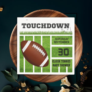 Elegant Touchdown Football Baby Shower Napkin