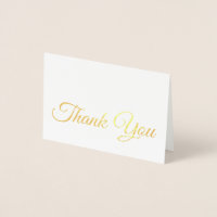 Elegant Traditional Gold Script Thank You
