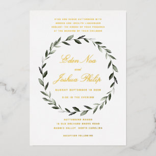 Elegant Traditional Olive Branch Wreath II Gold