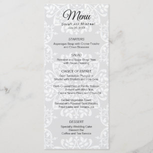 Elegant Traditional Photo Wedding Menu