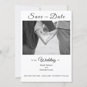 Elegant Traditional Photo Wedding Save the Date Invitation
