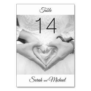 Elegant Traditional Photo Wedding Table Card