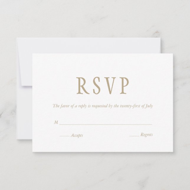 Elegant Traditional RSVP (Front)