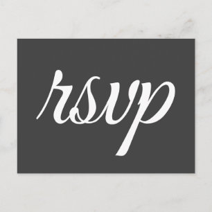 Elegant, Traditional "rsvp" Postcard