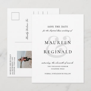 Elegant Traditional Wedding Save the Date Announcement Postcard