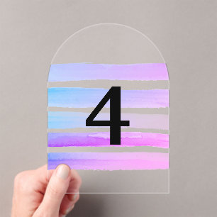 Elegant translucent table numbers