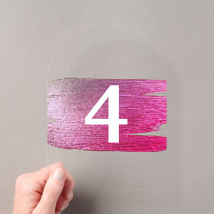 Elegant translucent table numbers