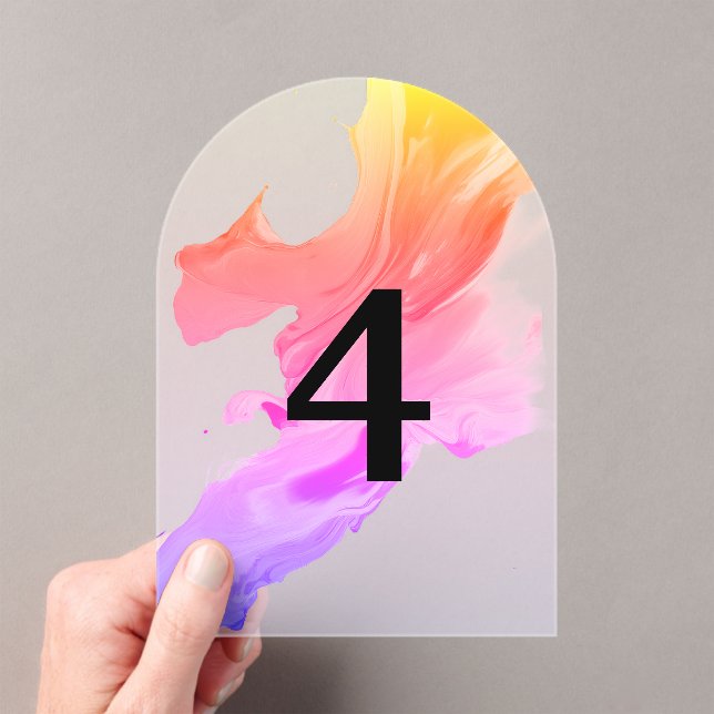 Elegant translucent table numbers (Insitu (Handheld))