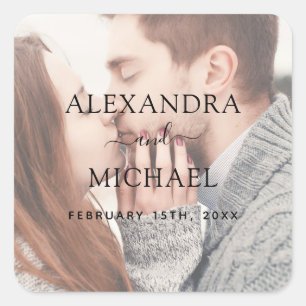 Elegant Transparent Photo Wedding Envelope Seal